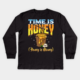 Funny Honey Beekeeper Gift Kids Long Sleeve T-Shirt